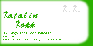 katalin kopp business card